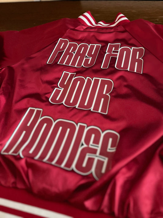 Satin Reds Pray For Your Homies-Jacket