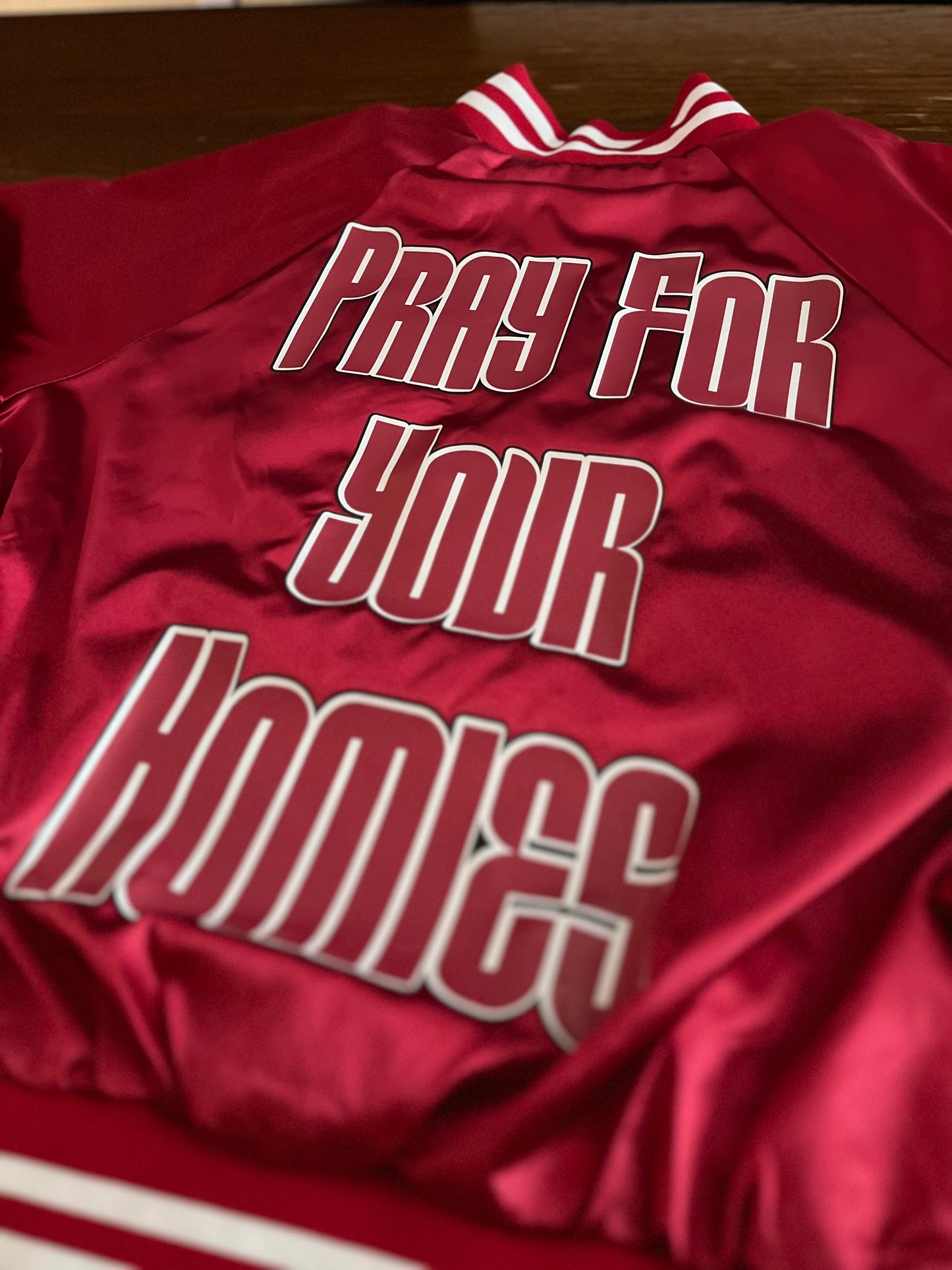 Satin Reds Pray For Your Homies-Jacket